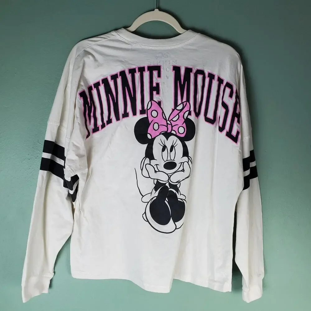 Disney Womens Minnie Mouse Long Sleeve Graphic Tee Shirt Size XL - Picture 2 of 4